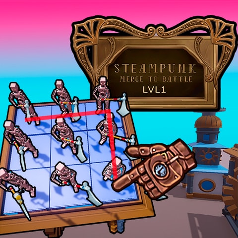 Steampunk Merge To Battle - Strateji ve Birleştirme Oyunu