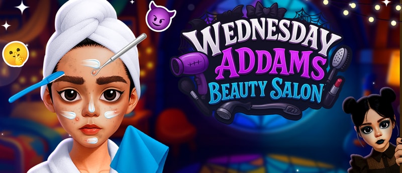 Wednesday Addams Beauty Salon - Dress Up & Makeover Game
