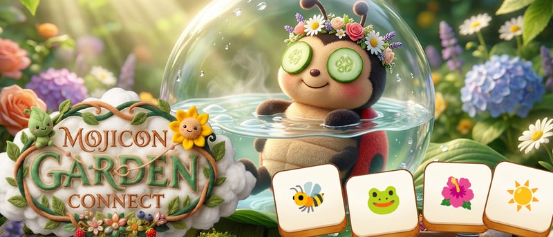 Mojicon Garden Connect - Relaxing Puzzle Game to Play Now