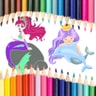 Libro para Colorear de Sirenas - Juego para Pintar y Dibujar Gratis