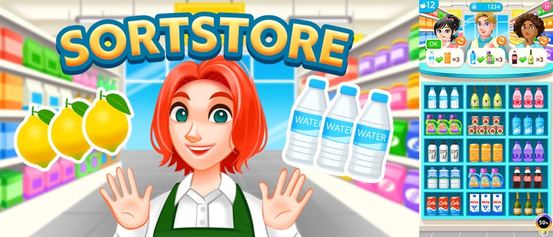 SORTSTORE Match-3 Puzzle Game - Play Free Online