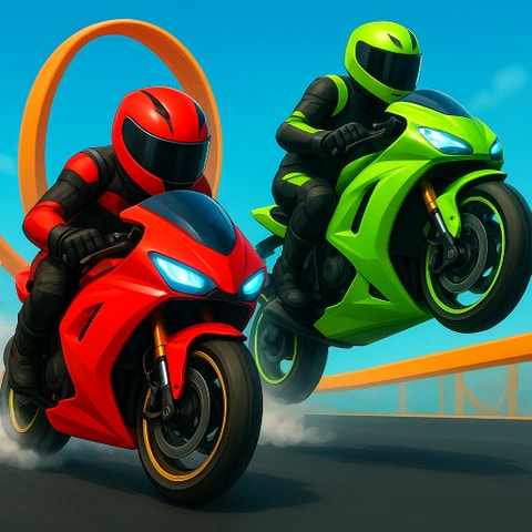 Crazy Bike Stunts PvP - Çılgın Bisiklet Oyunları ve Çok Oyunculu Yarış