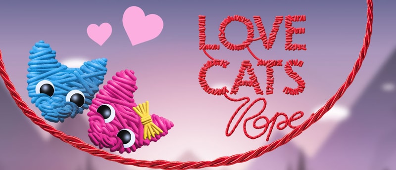 Love Cats Rope Puzzle - Free Online Casual Game to Play