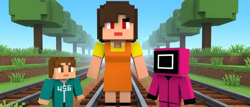 Squid Game: Craft Runner - Play Online for Free