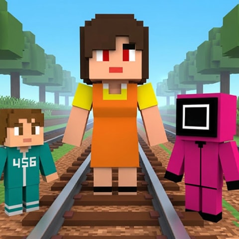 Squid Game: Craft Runner - Ücretsiz Çizgi Film ve Macera Oyunu