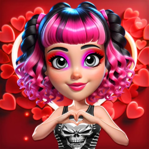 Vibrant Hearts Glamour vs Punk - Dress Up Game for Valentine's Day
