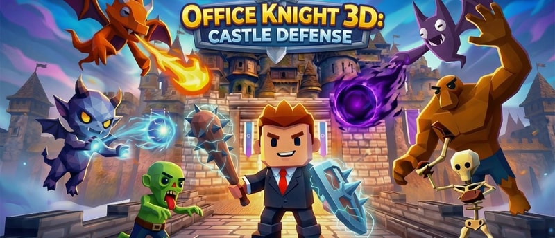 Office Knight 3D: Castle Defense - Ücretsiz Çevrimiçi Oyun