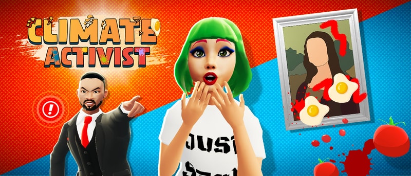 Climate Activist Game - Fun Art Gallery Prank for Free