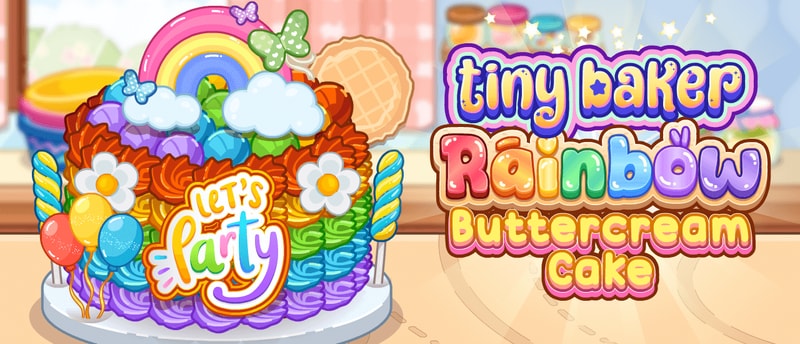 Tiny Baker Rainbow Buttercream Cake - Play Cooking Game Online