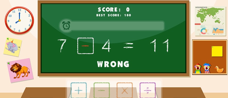 Math Signs Game - Fun Educational Math Puzzle for All Ages