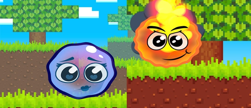 Fire Ball and Water Ball: Parkour Love Balls - Play Game Online for Free