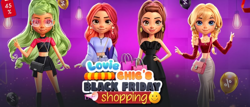 Lovie Chics Black Friday Shopping - Dress Up & Style Game