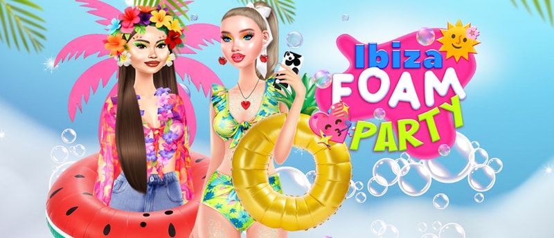 Ibiza Foam Party - Fun Online Dress-up & Makeup Game for Girls