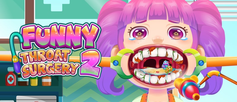 Funny Throat Surgery 2 - Play Free Dentist & Surgery Game