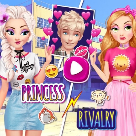 Princess Rivalry Dress-Up Game - Play Elsa and Rapunzel Free Online