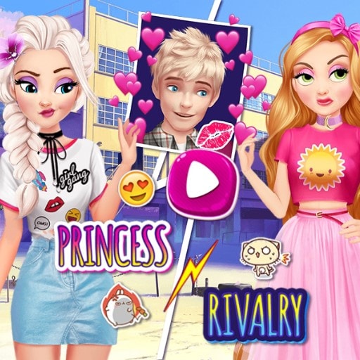 Princess Rivalry Dress-Up Game - Play Elsa and Rapunzel Free Online