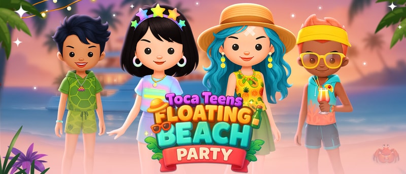 Toca Teens Floating Beach Party - Fun Dress-Up Game for Kids