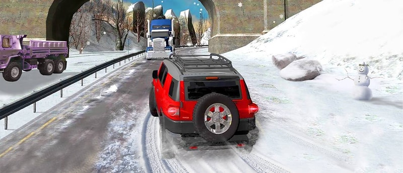 Heavy Jeep Winter Driving - Ücretsiz Yarış ve Sürüş Oyunu