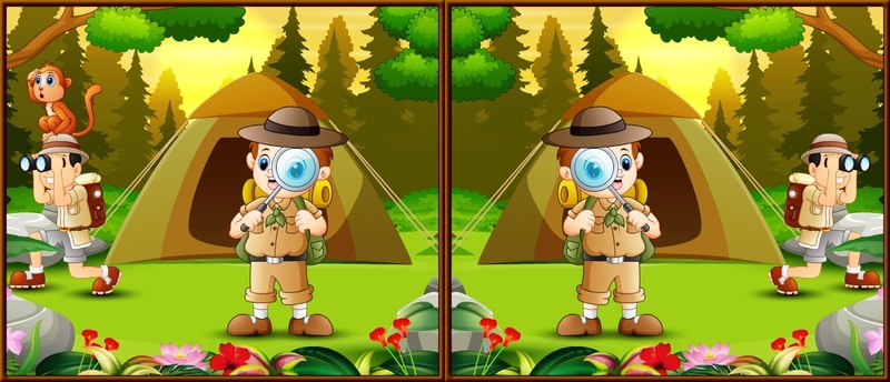 Spot 5 Differences Camping
