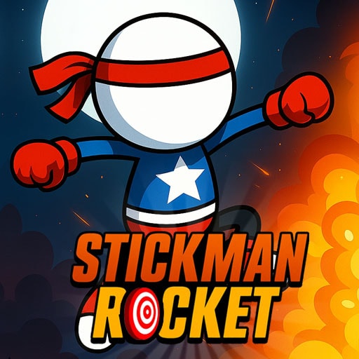 Stickman Rocket - Juego de disparos casual y divertido