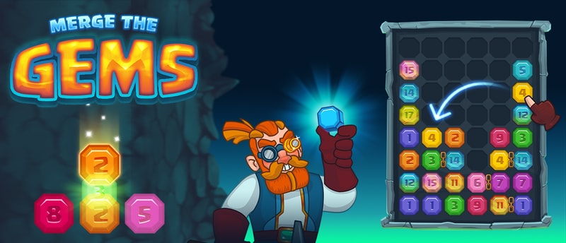 Merge the Gems - Fun Online Puzzle & Merge Game