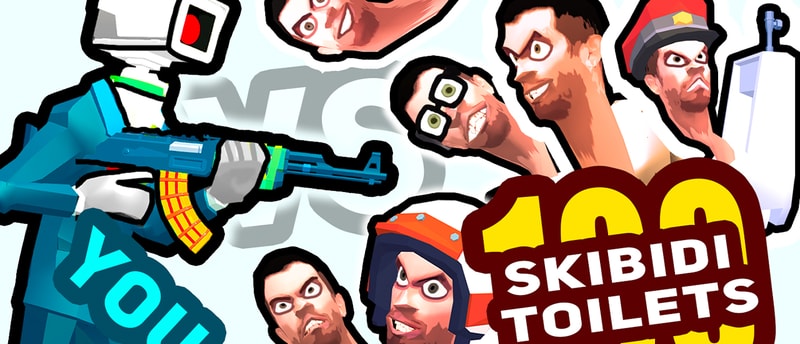 You vs 100 Skibidi Toilets - Free Action Shooting Game