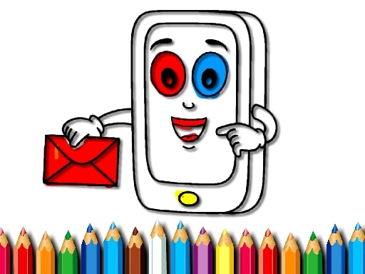 Mobile Phone Coloring Book - Ücretsiz Çocuk Boyama Oyunu