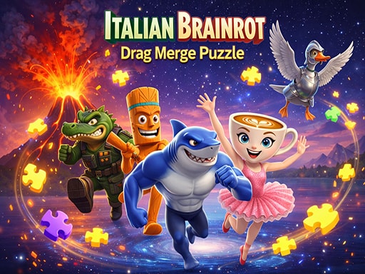 Italian Brainrot Drag Merge Puzzle - Juego de Rompecabezas Gratis