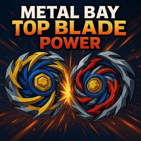 Metal Bay Top Blade Power - Juego de Acción y Batallas con Espadas Giratorias
