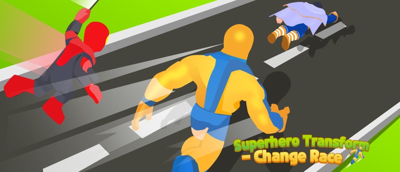 Superhero Transform Change Race