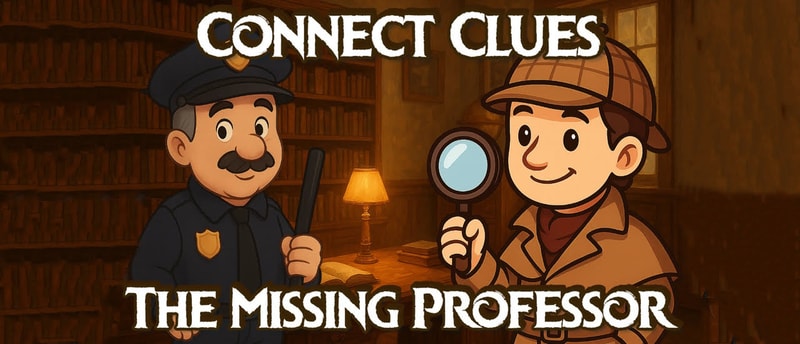 Connect Clues - The Missing Professor Puzzle Game