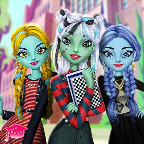 Monster Girls High School Squad Oyunları - Ücretsiz Giydirme ve Oyna