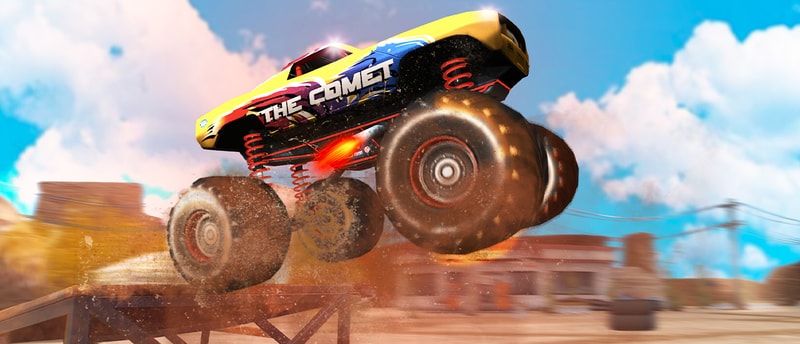 Monster Truck Stunt Racing - Ücretsiz Yarış ve Offroad Oyna