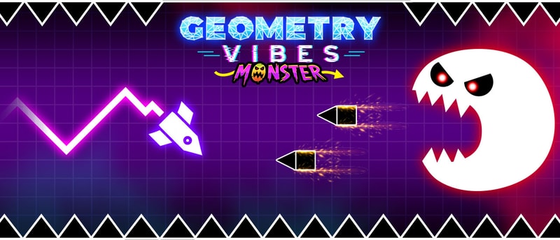 Geometry Vibes Monster - Free Reaction Arcade Game to Play