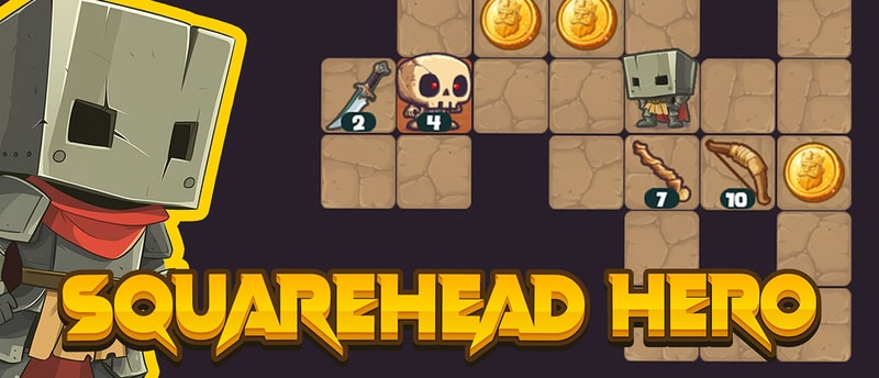 Squarehead Hero - Fun Turn-Based Puzzle Adventure Game