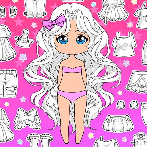 Chibi Doll Coloring &amp; Dress Up