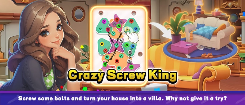Crazy Screw King - Free Puzzle Game to Play and Relax