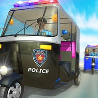 Juego de Policía Auto Rickshaw 2020 - Conduce y Persigue en Ciudad