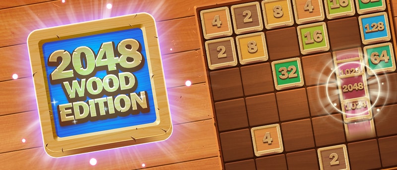 2048 Wooden Edition - Play Puzzle Game Online Free