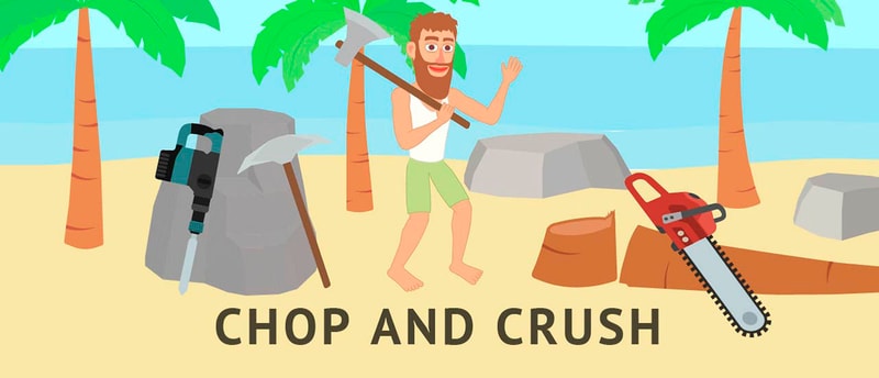 Chop and Crush: Juego de minería y clics gratis