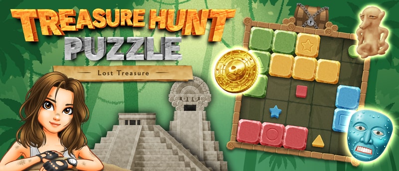 Treasure Hunt Puzzle - Free Online Puzzle Game to Play and Solve