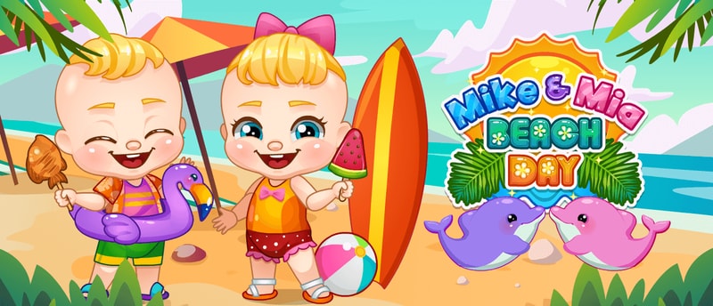 Mike And Mia Beach Day - Fun Beach Games for Kids