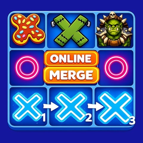 Tic Tac Toe Merge - Ücretsiz Çocuk ve Yetişkinler İçin Oyna