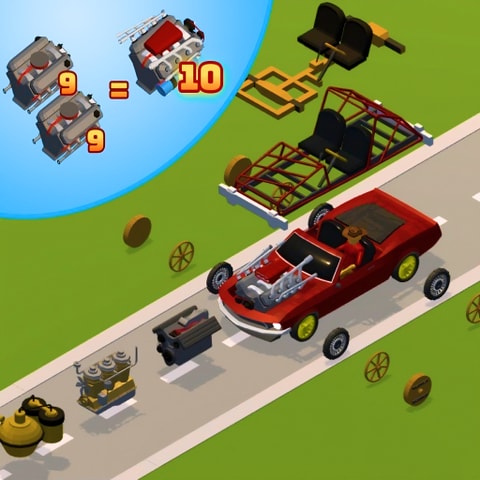Idle Drive: Birleştir, Yükselt, Oyna - Ücretsiz Araba Oyunu