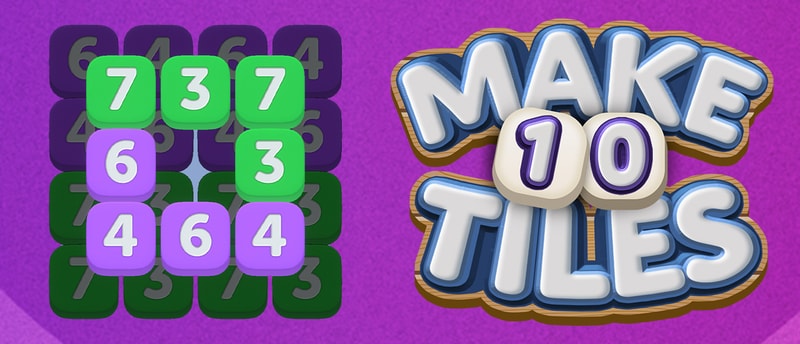 Make Ten Tiles - Free Online Math Puzzle Game to Play and Learn