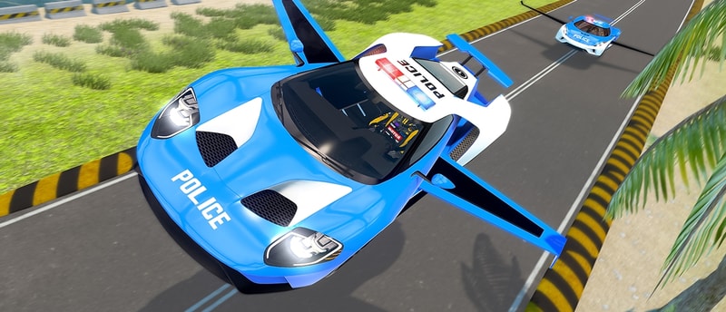 Flying Car Game Police Games - Polis Araba Yarışması ve Uçuş Simülatörü