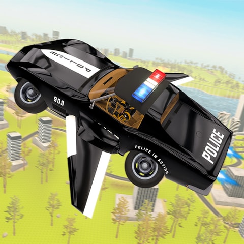 Juego de Carro Volador Policía - Juegos de Conducir y Volar Gratis