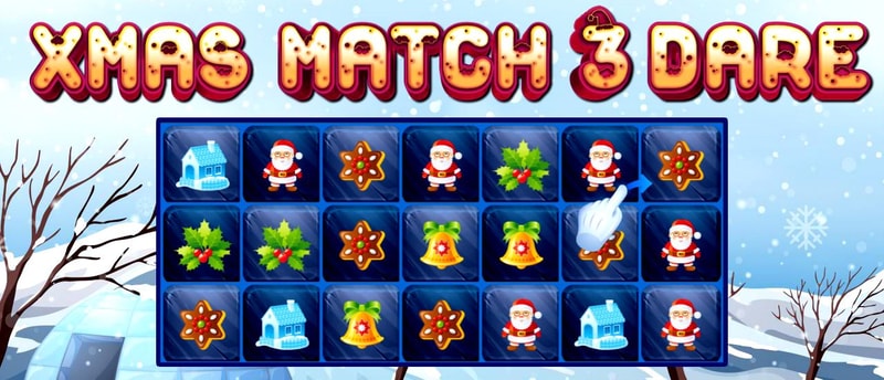 Xmas Match 3 Dare - Juego de combinar 3 en línea gratis