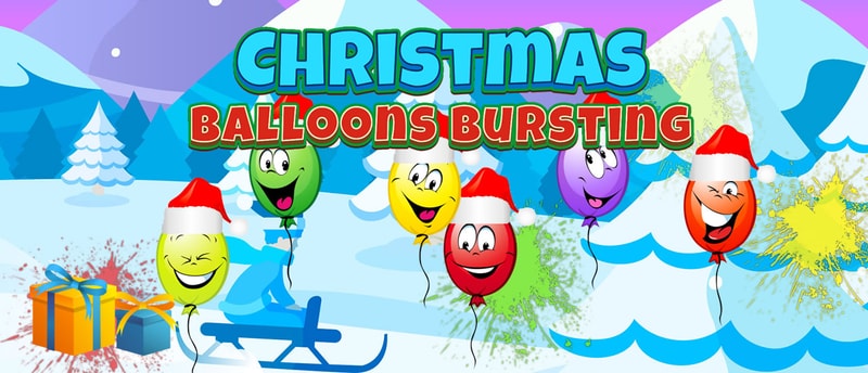 Christmas Balloons Bursting