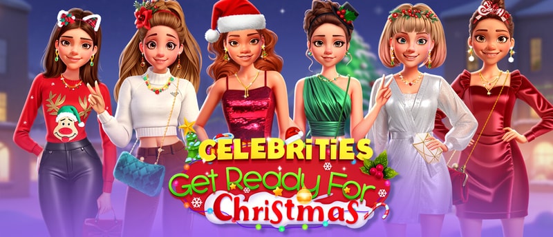 Celebrities Get Ready for Christmas - Dress Up & Holiday Celebration Game